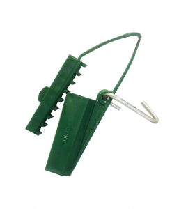 Esticador plático p/ cabo drop com gancho (verde)